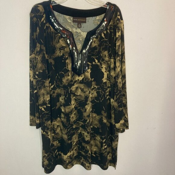 Dana Buchman Tunic Top, EUC, Size L - Picture 3 of 12